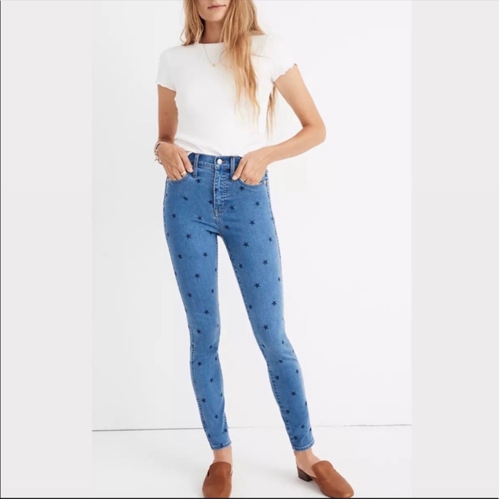 Madewell 10" High-Rise Skinny Jeans in Starry Night